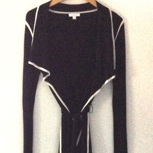 Charter Club Sweater with Tie Closure *BLACK*